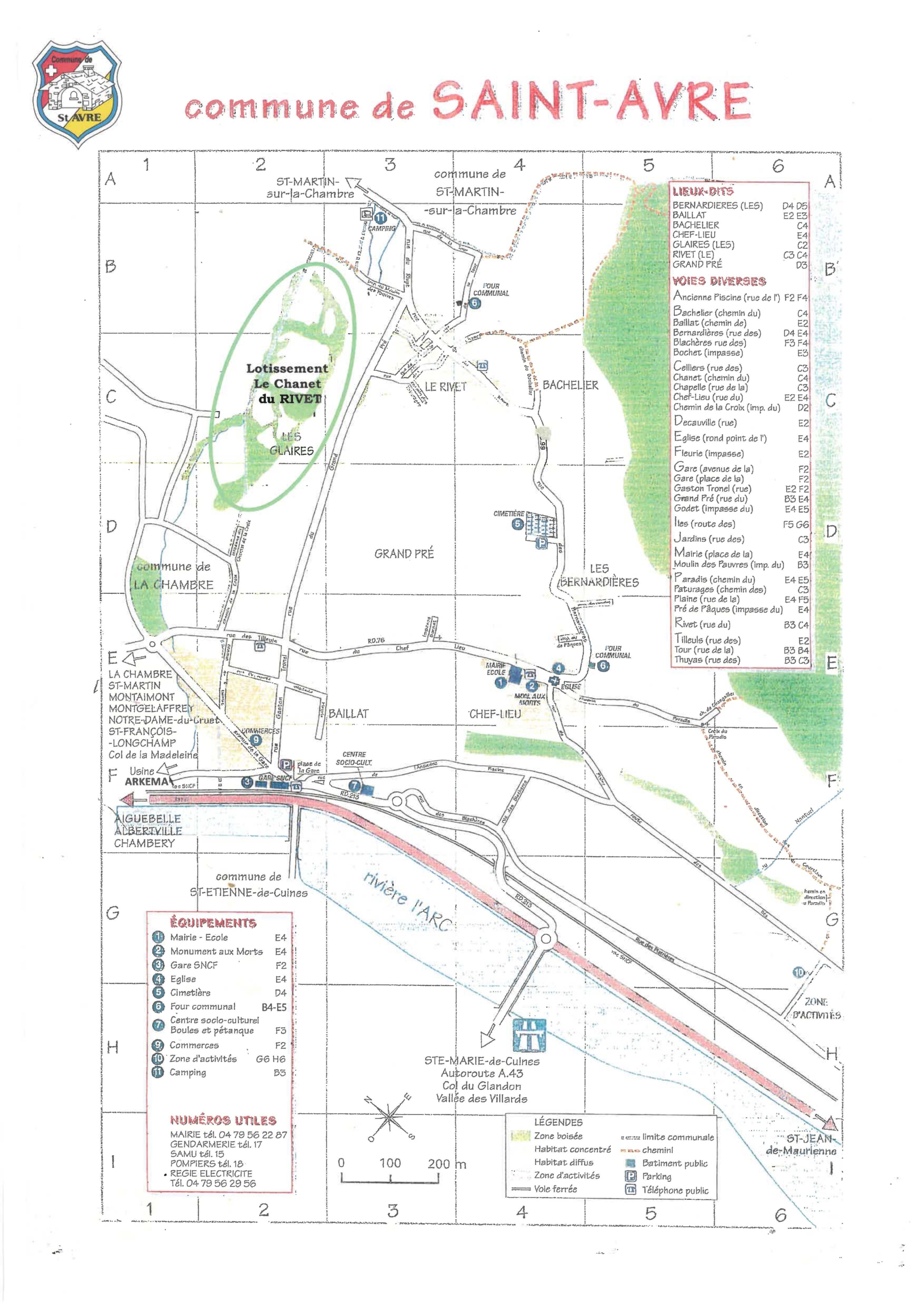 Plan Commune St Avre